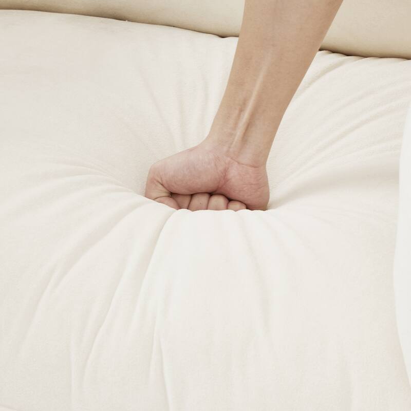 47" Upholstered Sofa Chair Accent Chair with Movable Ottoman, Oversized Chenille Single Sofa Armchair & Ottoman Sets