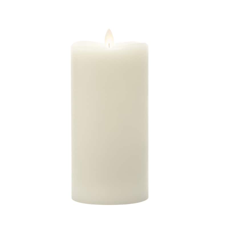 Battery Operated Flameless LED Pillar Candle - 8" - White