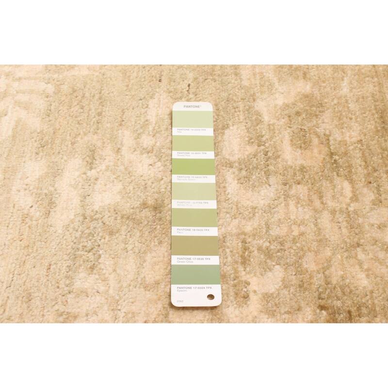 ECARPETGALLERY Hand-knotted Peshawar Ziegler Olive Wool Rug - 6'5 x 8'0