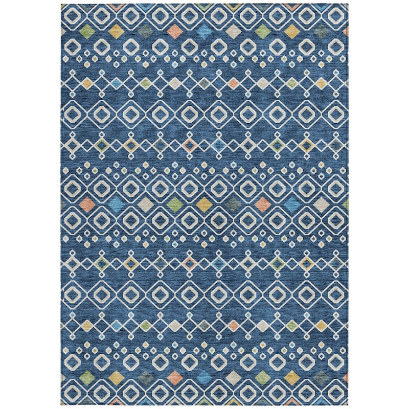 HomeRoots Geometric Modern Rectangle Outdoor Rug