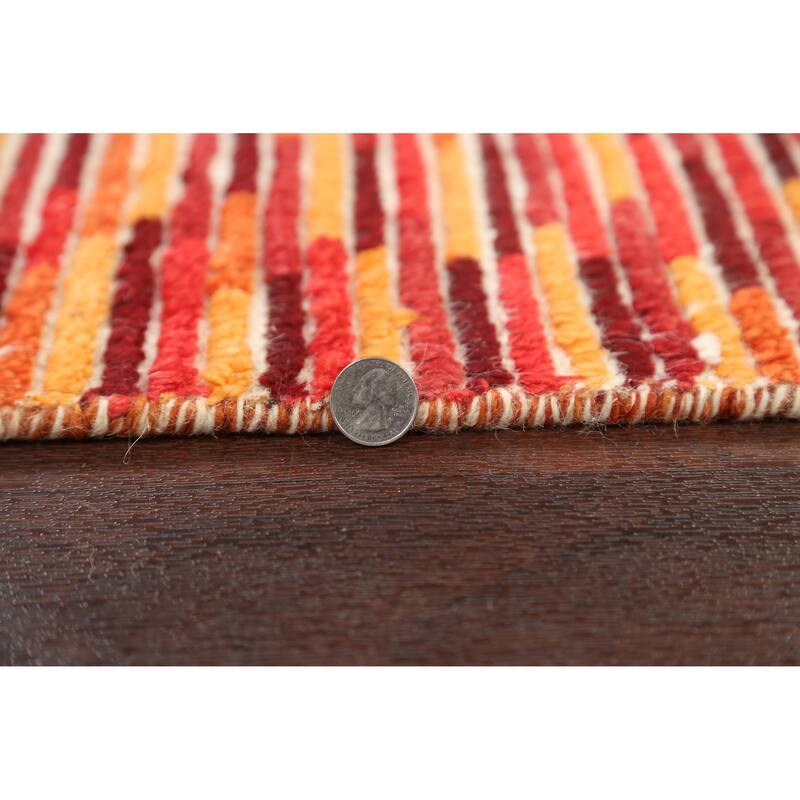 Modern Moroccan Oriental Wool Area Rug Handmade Bedroom Carpet - 5'5" x 7'7"