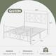 VECELO Metal Bed Frame with High Headboard and Footboard, Platform Beds with Heavy Duty Mattress Foundation
