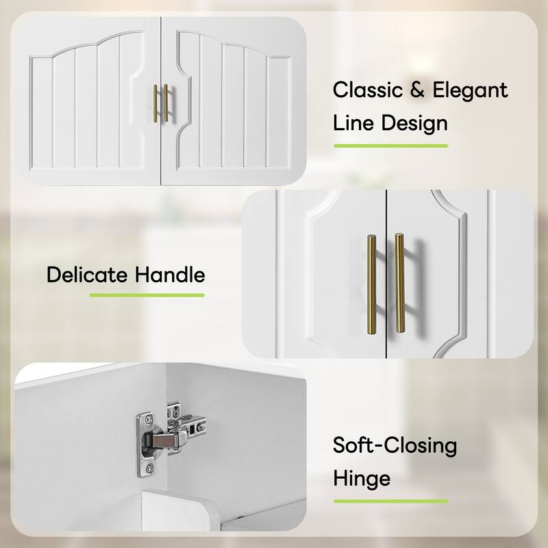 36'' Freestanding Bathroom Vanity with White Integrated Ceramic Sink - 36.06'' x 18.46'' x 33.78''