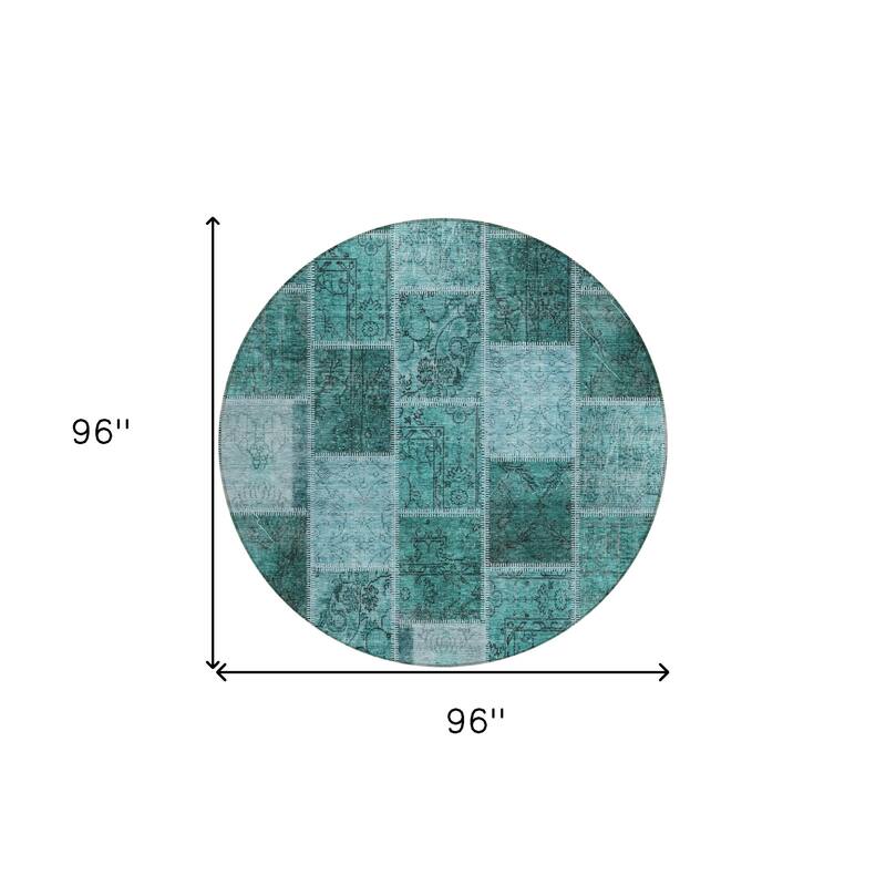 HomeRoots Patchwork Transitional Rectangle Outdoor Rug