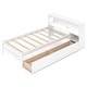preview thumbnail 7 of 16, Twin Size Bed Frame with LED Light and Bookcase Headboard