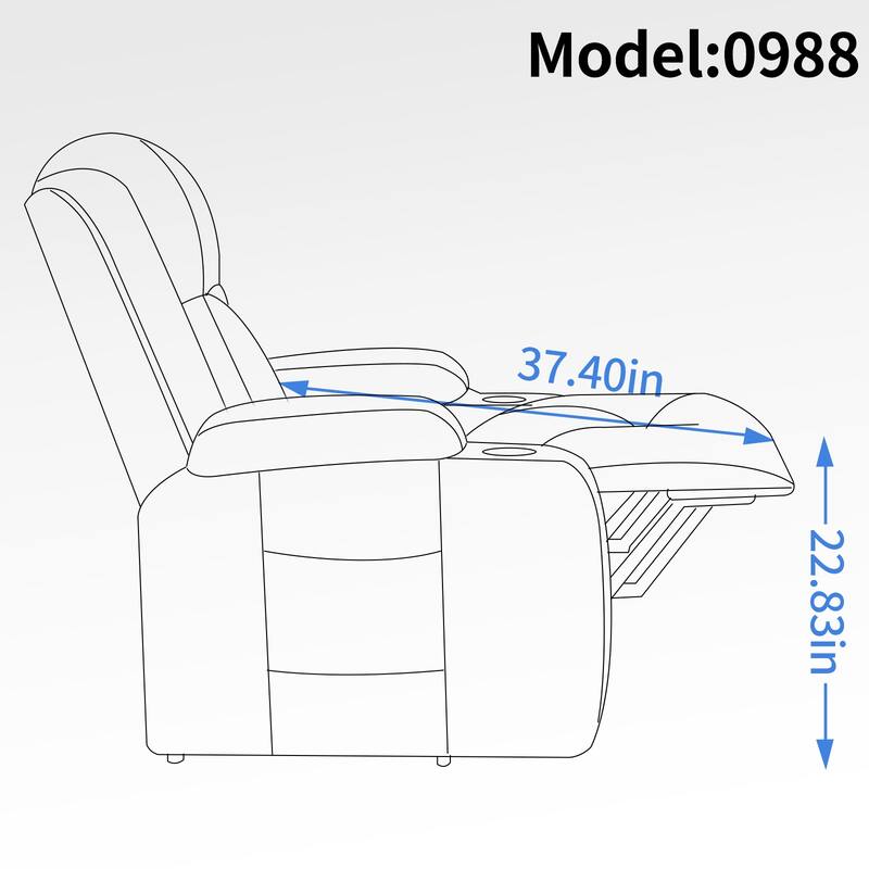 Grey Power Lift Recliner for Elderly with Massage & Heat, USB Charging Ports, Cup Holders, and Adjustable Reclining Positions