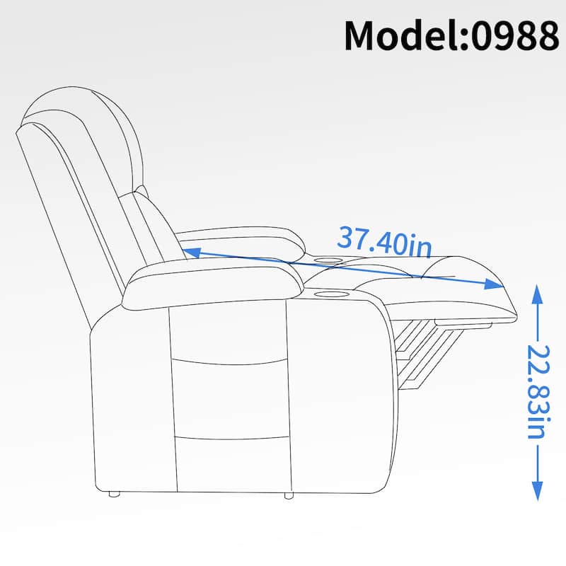 Modern Power Lift Recliner Chair for Elderly, Lving Room Single Massage Sofa w/Lumbar Heating, USB Charging Port & Cup Holders