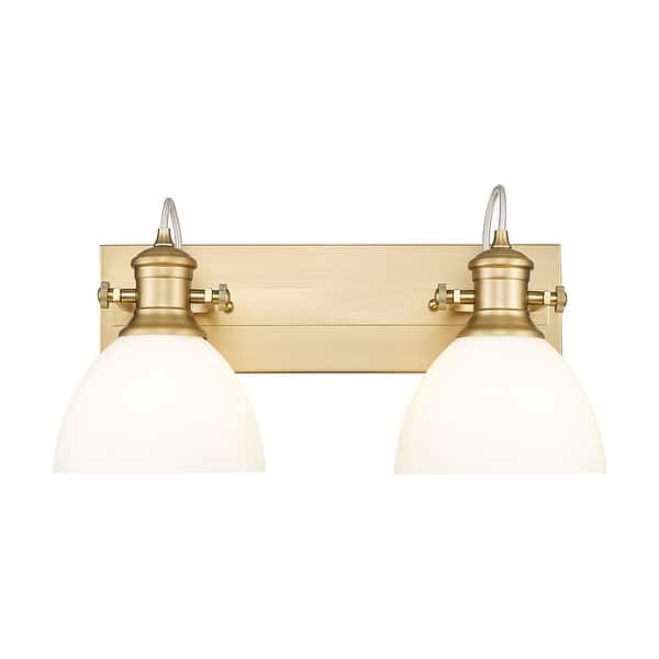 slide 2 of 6, Golden Lighting Hines 2 Light 17-7/8" Wide Bathroom Vanity Light with Brushed Champagne Bronze