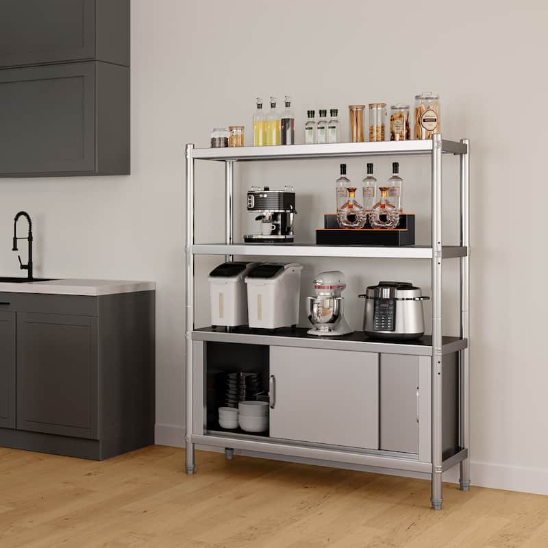 48'' W Stainless Steel Shelving Unit