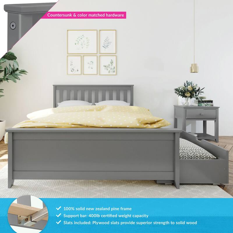 Max and Lily Full Bed with Under Bed Storage Drawers