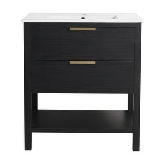 Freestanding Design,30 Inch Soft Closing Drawer Bathroom Vanity With 2