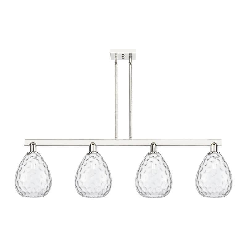 Innovations Lighting Endless Possibilities Arcadia - Waverly - 4 Light 51" Stem Hung Island Light - Clear/Polished Nickel