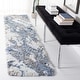 preview thumbnail 13 of 152, SAFAVIEH Horizon Shag Mukades Abstract 2.5-inch Thick Rug 2' x 11' Runner - Grey/Blue - Runner