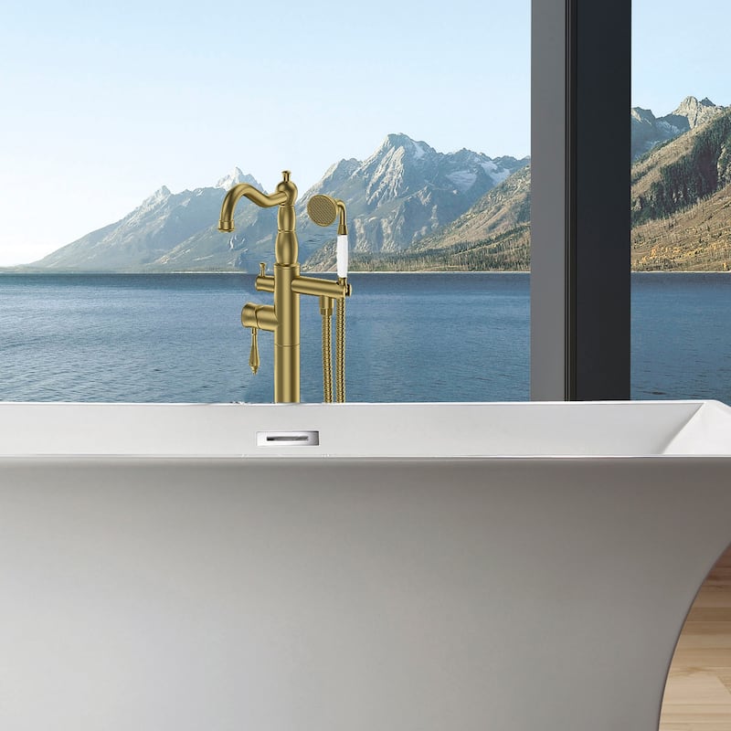 Freestanding Bathtub Faucet with Hand Shower