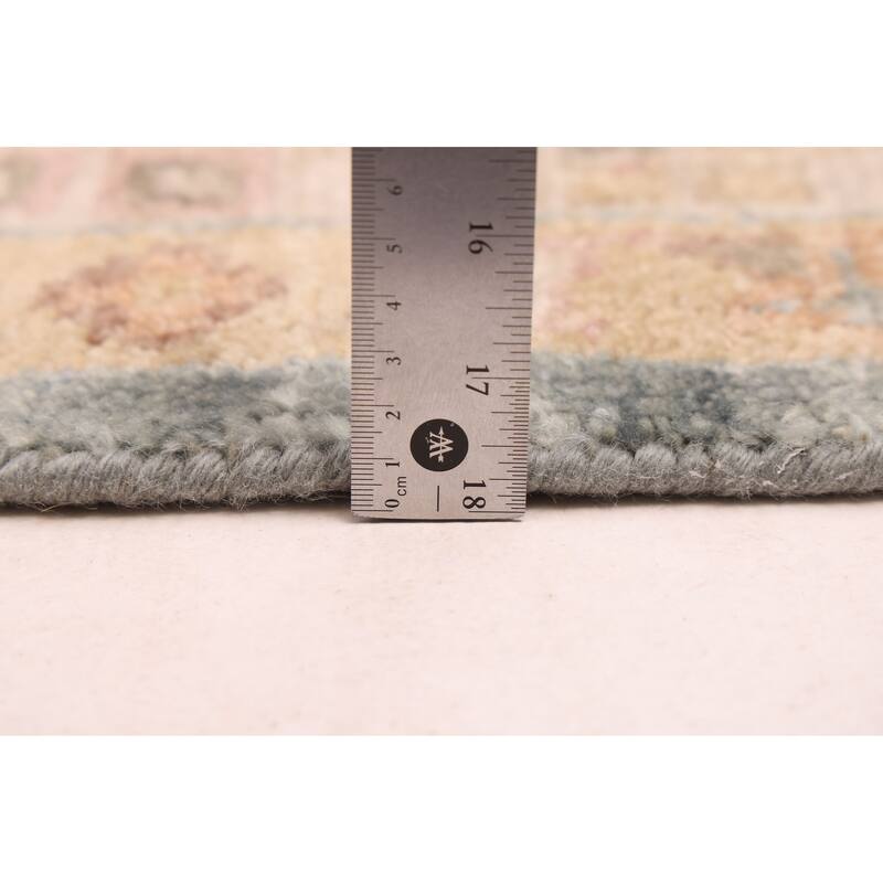 ECARPETGALLERY Hand-knotted Modern Oushak Light Denim Blue Wool Rug - 8'1 x 10'0