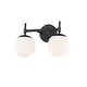 preview thumbnail 7 of 14, 929 Lighting 2 Light Bathroom Vanity Fixture with Opal Glass Shades