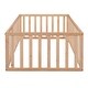 preview thumbnail 16 of 34, Wood Floor Bed Frame with Fence Versatile Daybed for Kids' Rooms and Guest Spaces