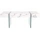 preview thumbnail 13 of 41, SAFAVIEH Jacob Glass Leg Rectangular Coffee Table - 43.3" W x 23.6" L x 15.7" H Ivory/Glass.