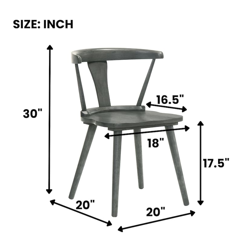 2 Pieces Set Dining Side Chair Rustic Modern Farmhouse Design Retro Design Easy to Assembly
