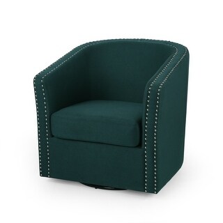 Maya Modern Fabric Swivel Chair by Christopher Knight Home - 30.25" W x 31.25" L x 31.25" H
