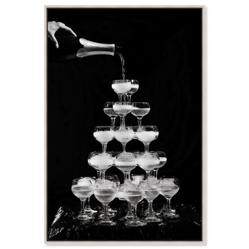 Overflowing Celebration Canvas by Art Remedy - Silver - 16" x 24"