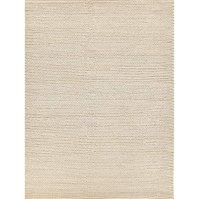 EXQUISITE RUGS Arlow Handwoven Polyester/Cotton Ivory Area Rug.