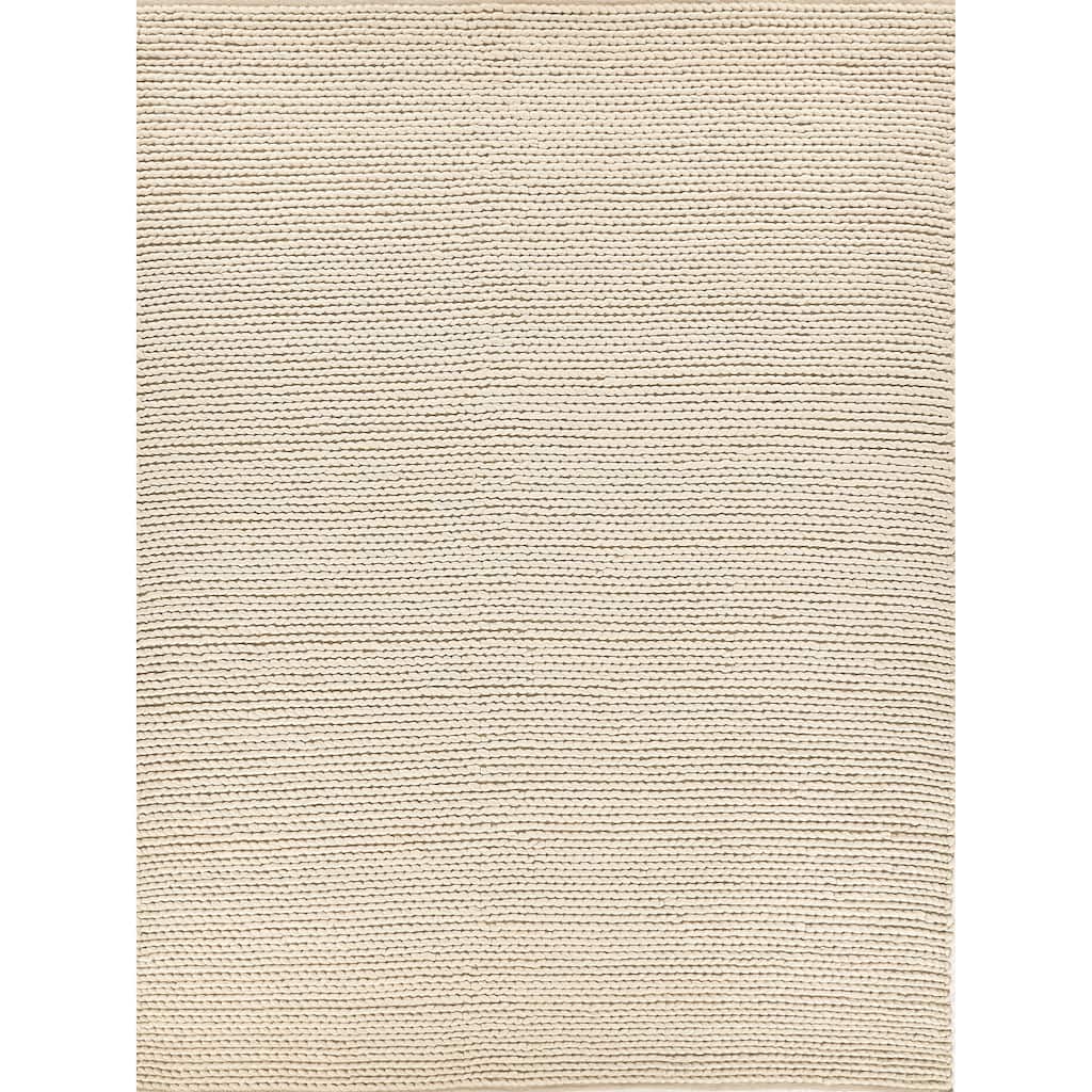 EXQUISITE RUGS Arlow Handwoven Polyester/Cotton Ivory Area Rug.