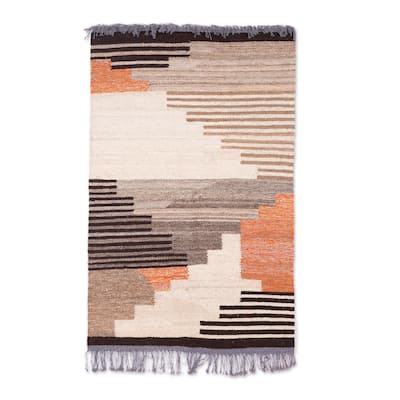 Novica Handmade Classic Stairs Wool Area Rug (2.5X4.5) - 2' x 6' Runner
