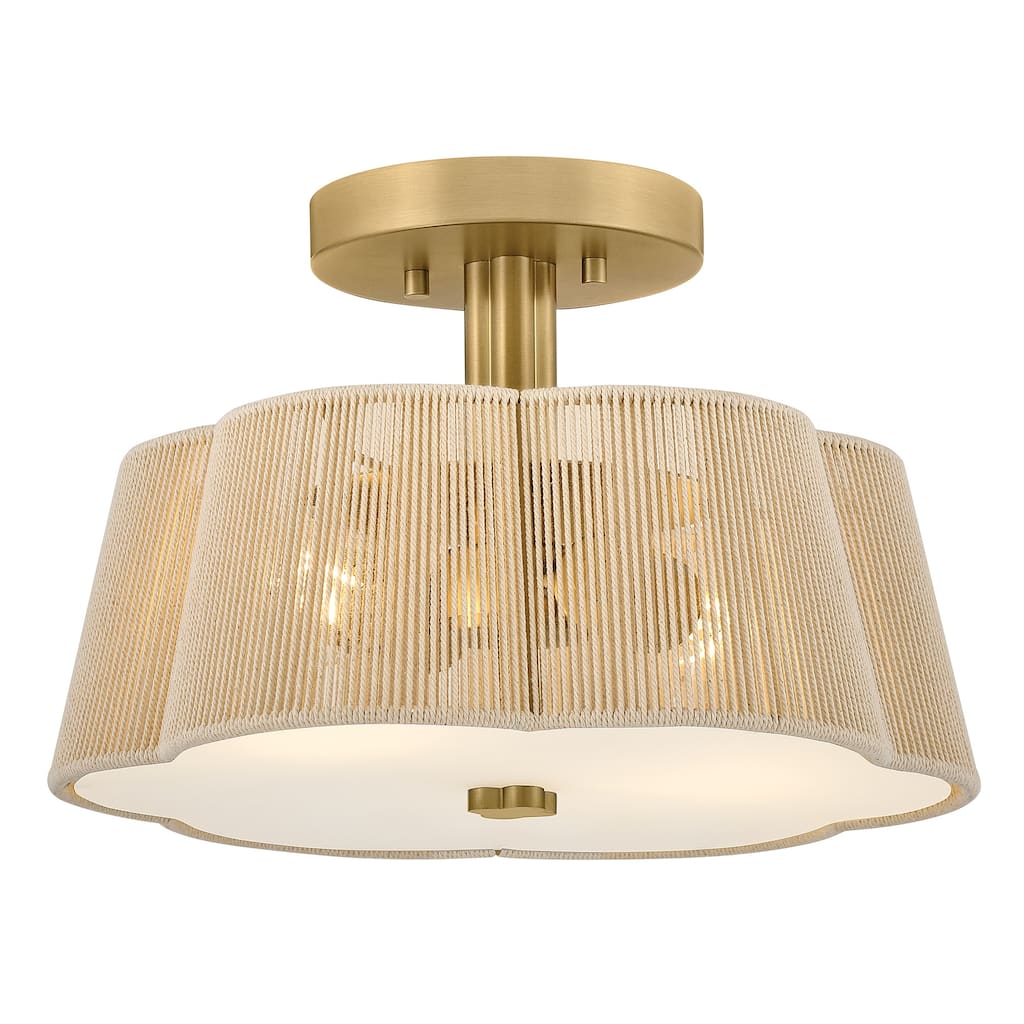 Hinkley Lighting 48581 Sasha 2 Light 15" Wide Semi-Flush Drum Ceiling