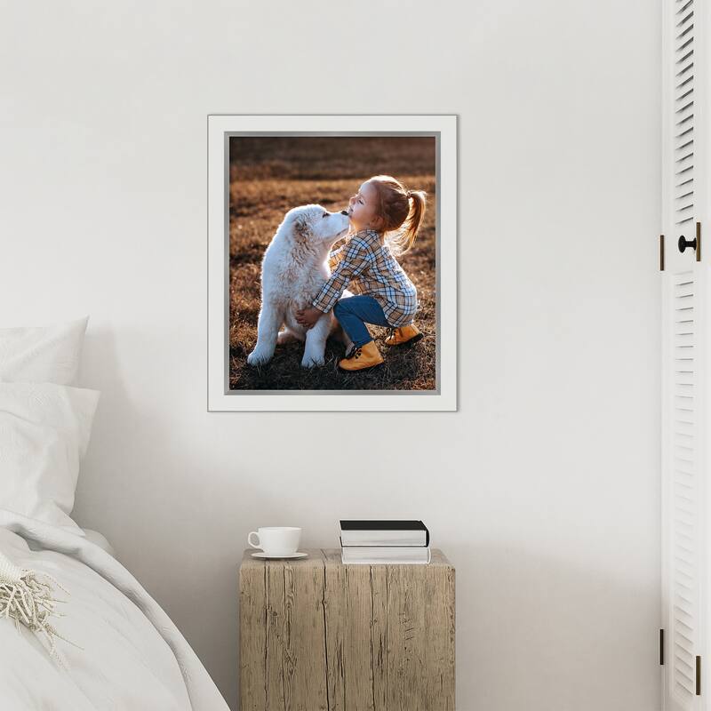 Eva Black Silver Narrow Framed Picture Frame, Photo Frame