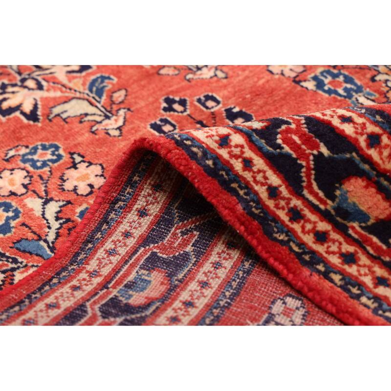 ECARPETGALLERY Hand-knotted Andelz Red Wool Rug - 3'0 x 13'0