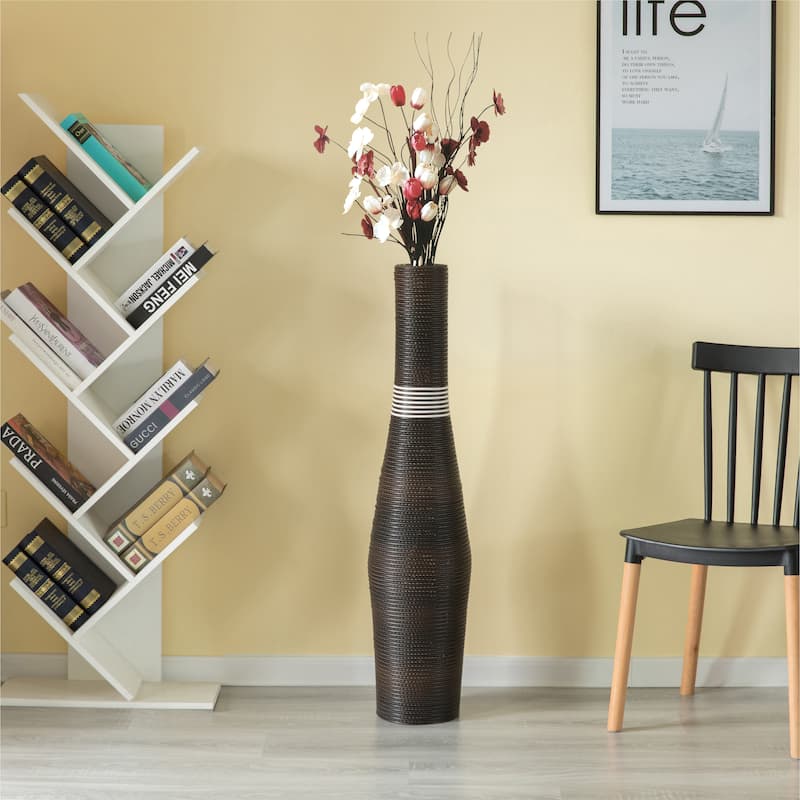 Tall Decorative Unique Floor Vase, floor flower vase, PVC Floor Vase, Large Flower Holder, 41-Inch-Tall Vase
