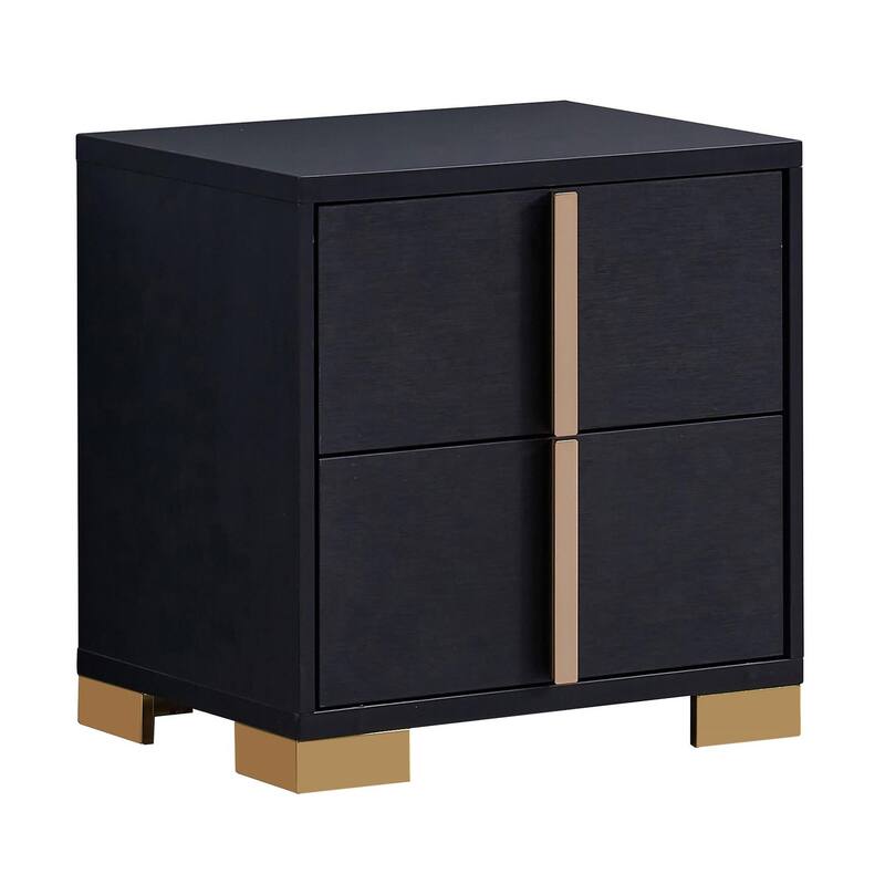 Medici Black 4-piece LED Headboard Panel Bedroom Set