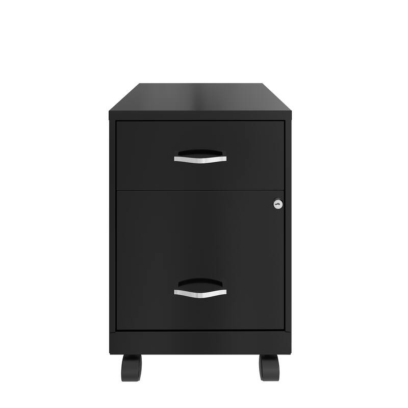 Space Solutions 18" Deep 2 Drawer Letter Width Mobile Vertical File Cabinet with Accessory Drawer