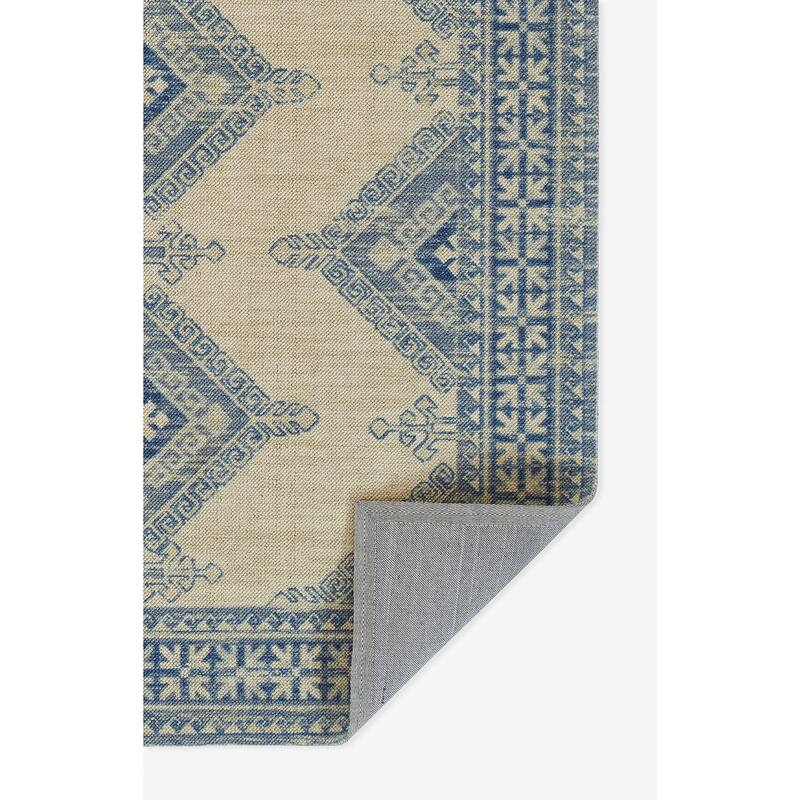Momeni Anatolia Medallion Wool and Nylon Blue Area Rug