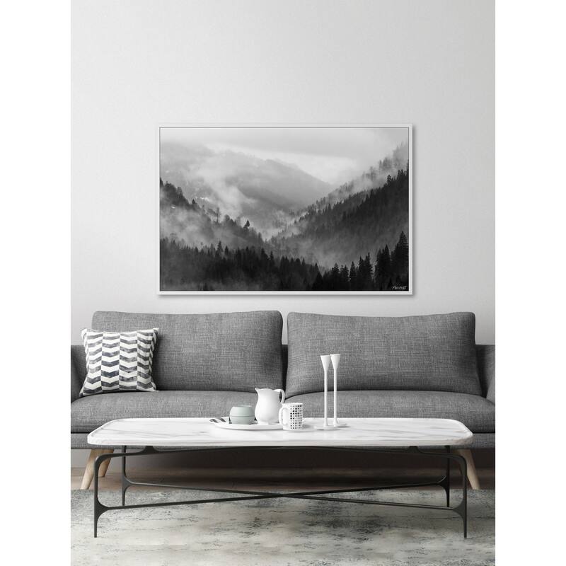 Mountains Are Calling Floater Framed Print on Canvas