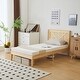 preview thumbnail 26 of 45, Twin Size Solid Wood Platform Bed Frame With Headboard White