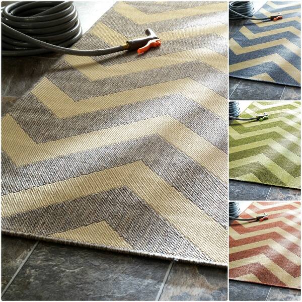 slide 2 of 13, nuLOOM Modern Chevron Indoor Outdoor Area Rug