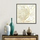 preview thumbnail 16 of 16, iCanvas "St. Louis Gold Leaf Urban Blueprint Map" by Hubert Roguski Framed