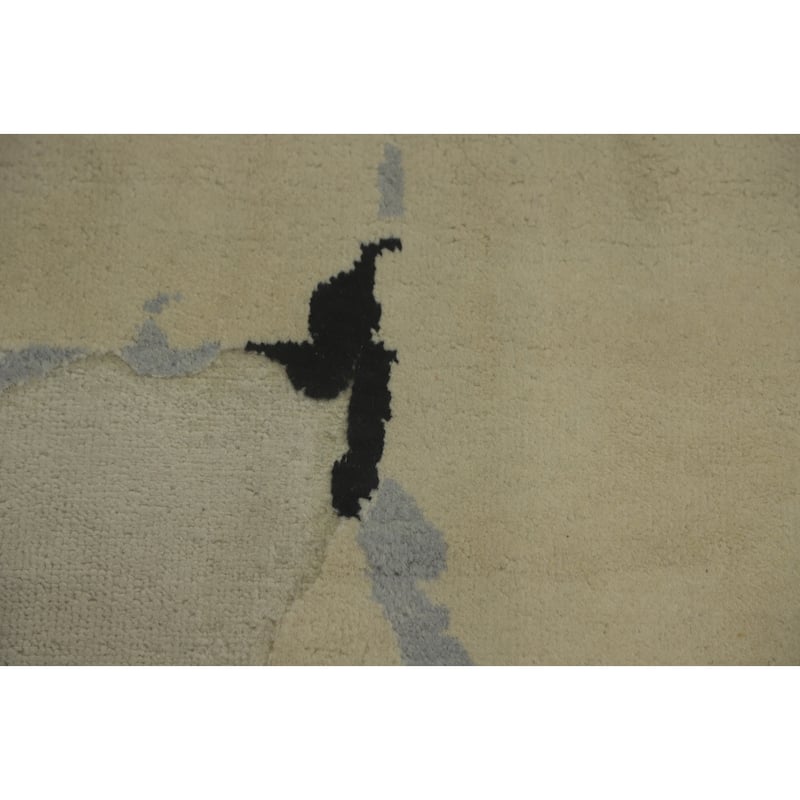 Vegetable Dye Wool Gabbeh Modern Area Rug Handmade Wool Carpet - 10' 4'' X 8' 2''