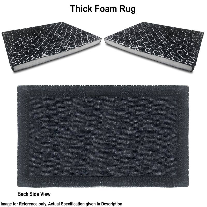 Woven Cotton Anti Fatigue Cushioned Kitchen | Doormat | Bathroom 18" x 30" Mats With Foam Backing Anti Slip - 18''x30''