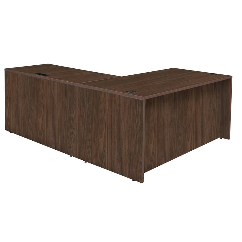 Legacy 66" Single Full Pedestal L-Desk with 47" Return