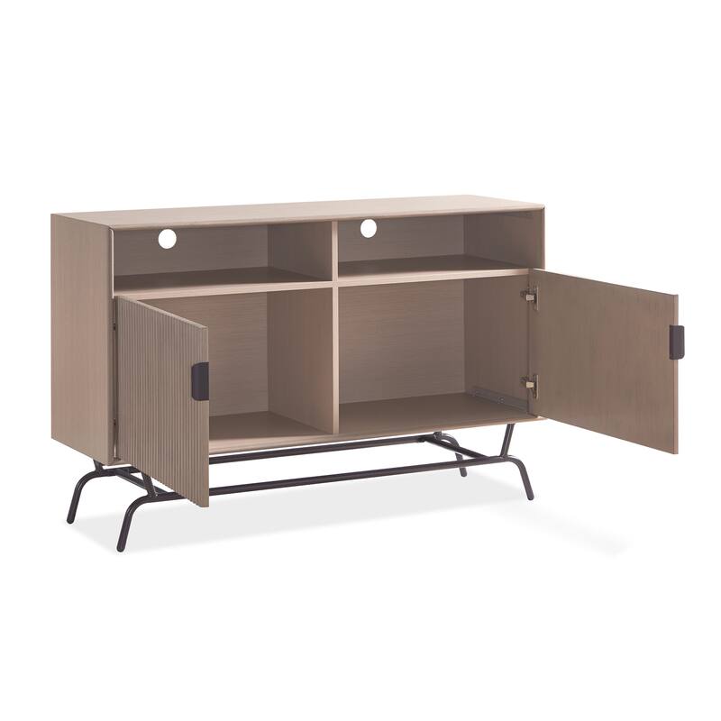 DH BASIC Modern Brushed Pink 47-inch TV Storage Cabinet, Tan Pink