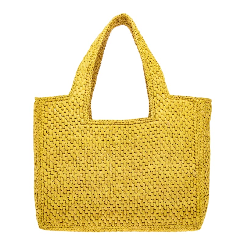 Loewe Small Font Tote in Raffia