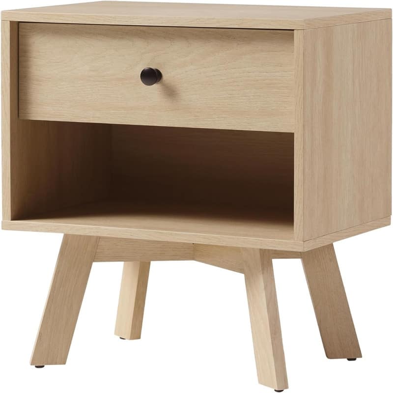 Mid Century Modern 1 Nightstand Bedroom Storage Drawer