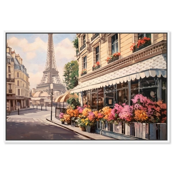 Streets Of Paris Canvas Colorful Places Wall Art by Art Remedy