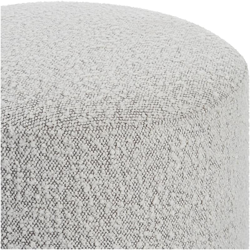 Uttermost 23665 Avila 16" Round Contemporary Plush Boucle Upholstered