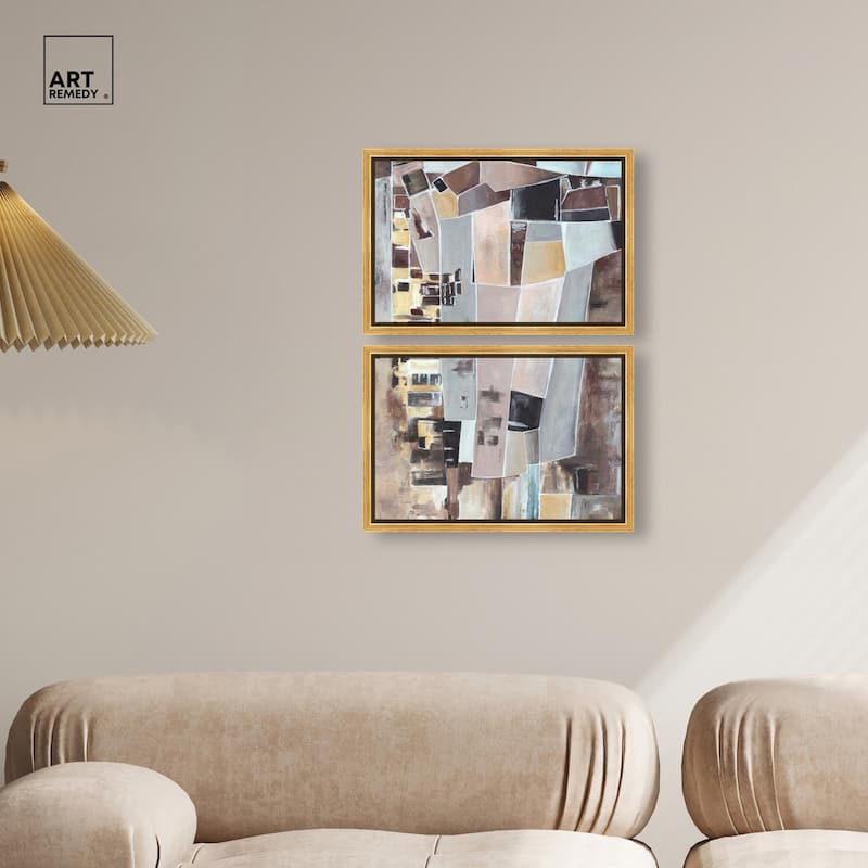 Wall Fragments Canvas Set of 2 by Art Remedy