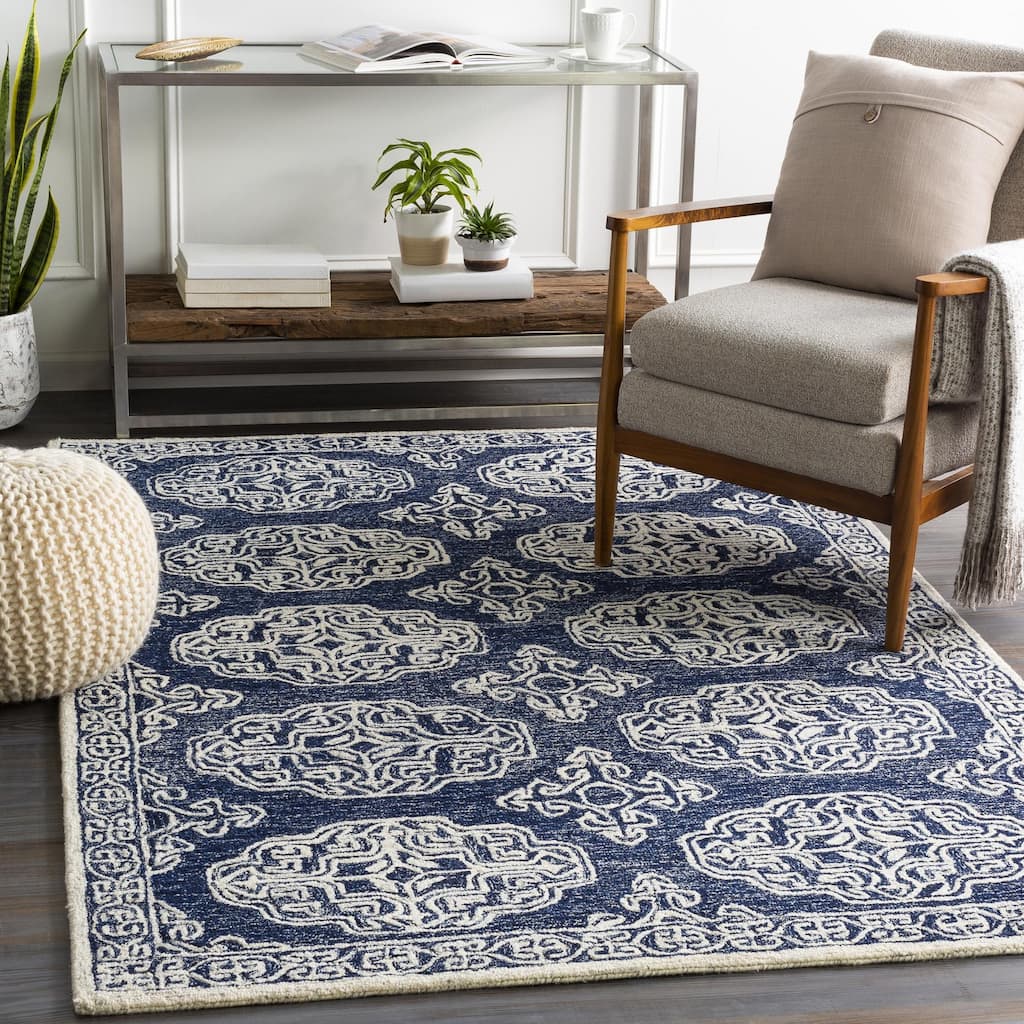 Livabliss Granada Handmade Medallion Wool Area Rug
