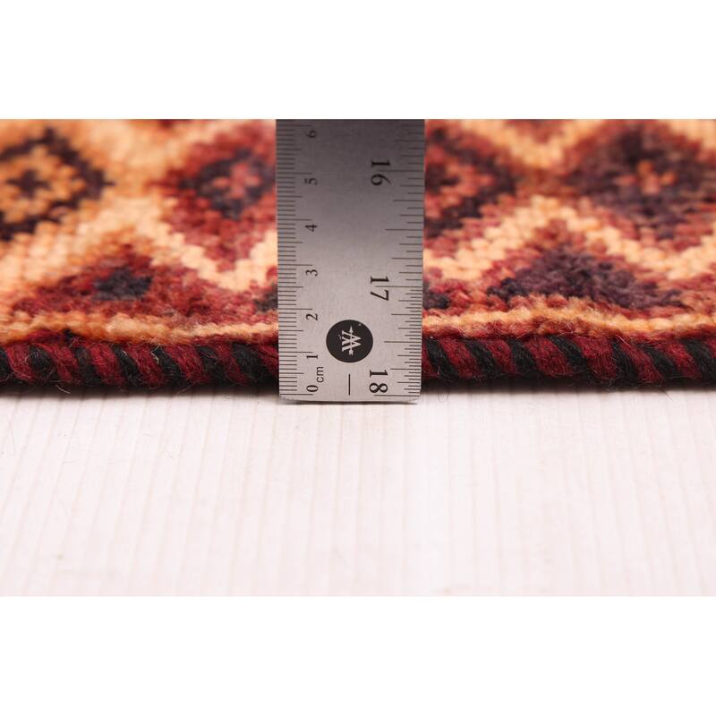 ECARPETGALLERY Hand-knotted Melis Dark Red Wool Rug - 4'5 x 7'10